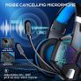 Gaming Headset with Mic for PS4 Xbox Series X|S Nintendo Switch Xbox One PS5 PC, Wired RGB Lights Over Ear Gaming Headphones with Surround Sound & One-key Mute (3.5mm Splitter Cable Included) Image 4