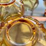 Bohemian Czech Art Deco Amber Glass Vanity Set Image 4