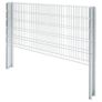 2D Gabion Fence Galvanised Steel 2.008x1.03 m 4 m (Total Length) Silver Image 5