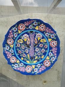 Vintage Turkish Ceramic Wall Plate