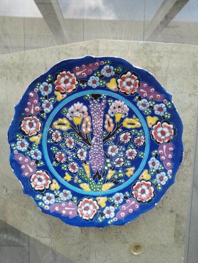 Vintage Turkish Ceramic Wall Plate