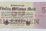 Germany 50 Million Mark 1923 Banknote