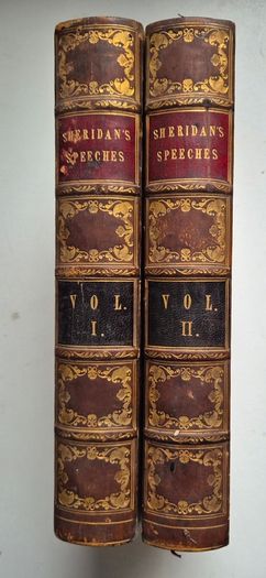 The Speeches of the Right Honourable Richard Brinsley Sheridan. 1842 First edition. Old antique book. Very scarce Irish interest.