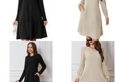 Brand New Ritiriko Sweater Dress for Women 2025 Trendy Crew Neck