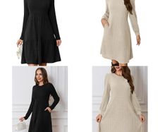 Brand New Ritiriko Sweater Dress for Women 2025 Trendy Crew Neck