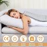 Heating pad, Electric Heat Pad with Automatic Switch-Off and 6 Temperature Levels Heating pad for Back Neck Shoulder Belly Heating Technology - Machine Washable. (20" x 24", Silver Gray) Image 3