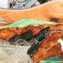 Original Artwork, Acrylic on live edge Cedar, housewarming gift, unique artwork, cabin gift, rustic art 55" x 14" Image 10
