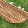 Semi circular wooden breakfast bar table Image 2