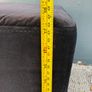 Black Velvet Cube Pouffe / Footstool Image 4