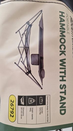 Portable hammock with stand.