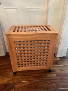 Wooden Lattice Laundry Hamper