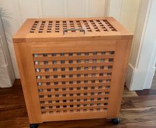 Wooden Lattice Laundry Hamper