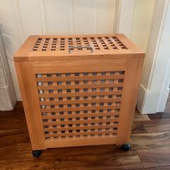 Wooden Lattice Laundry Hamper