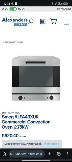 Smeg 2.75kw commercial oven