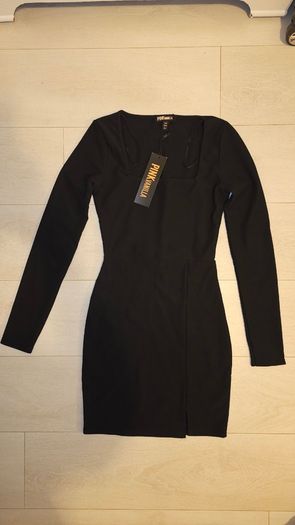 Buttercups Beauty uniform for college Bife Black Salon Tunic with Waist Tie, Size 12 (M) Premium Irish Workwear