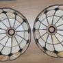 2 Tiffany style amber & cream ceiling shades Image 2