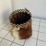 Vintage Accordion Gate Top Bag Expandable Real Fur Image 5