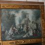 Antique Petite 19th Century French Gilt Trumeau Mirror, 1880s 40" x 17" Image 3
