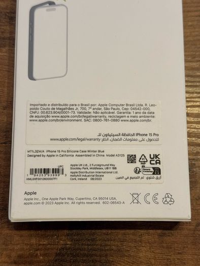 Original Apple iPhone 15 Pro Silicone Case Winter Blue