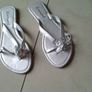 Silver Flip-Flops - Size 4 Image 3