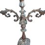 PAIR of large antique 19thC. silver plated 3 arm candelabra. Image 2
