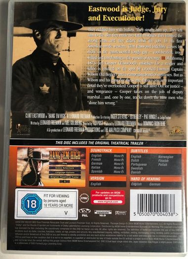 Hang 'Em High [1968] Clint Eastwood, Inger Stevens, Ed Begley, Pat Hingle, Ben Johnson, Bruce Dern, Dennis Hopper