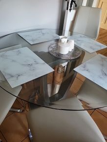 glass kitchen table