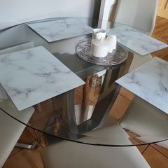 glass kitchen table