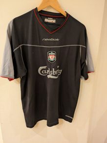 Liverpool 2002 away football jersey shirt large mens Reebok