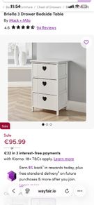 Beside Table with heart design