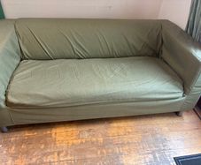 Sofa (can be dismantled)  2/3 seater 180cm width  x  95cm depth  - Green - removable washable cover