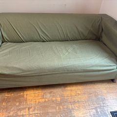 Sofa (can be dismantled)  2/3 seater 180cm width  x  95cm depth  - Green - removable washable cover