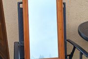 Old wooden rectangular mirror
