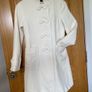 Zara Women Cream Viscose Mandarin Collar Topper Jacket/ Coat Image 2