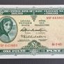 1962 Lady Lavery One Pound Notes Image 4