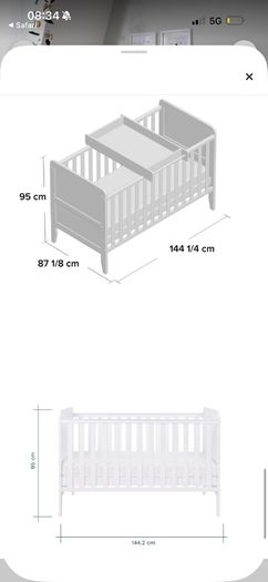 cot and toddler bed