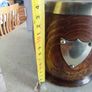 Antique Wooden Ice Bucket Canister Circa 1910's Image 4