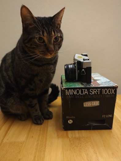 Minolta SRT100X (1978) + MD Rokkor 50mm f/2 - Serviced & in Original Box ! Film Camera
