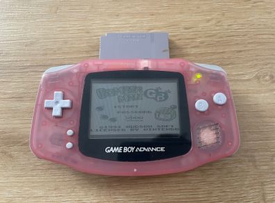 Nintendo Game Boy Advance AGB-001 Clear Pink Working Ideal for IPS Mod