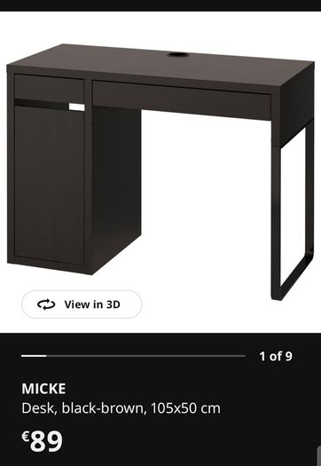 Desk with leather office chair