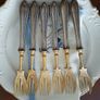 Antique French Silver Plated Knife and Fork Image 4