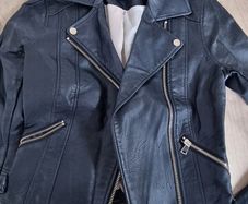 black leather jacket