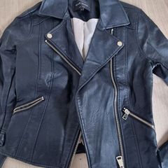 black leather jacket