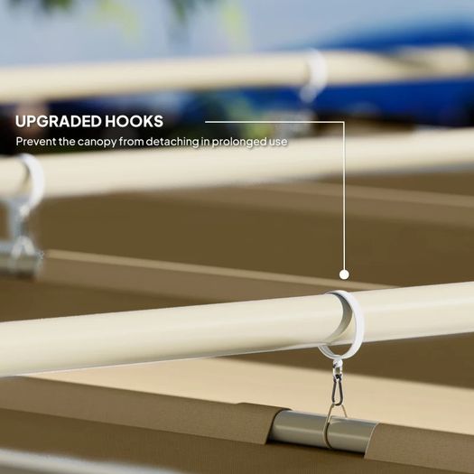 3 x 3m Retractable Roof Metal Pergola - Black