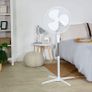 16" Inch, Lightweight, Pedestal Fan, 3 Speeds, Wide-Angled Oscillation, Powerful Airflow, Adjustable Height, White (FREE POSTAGE) Image 6