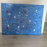 Large blue abstract painting Image 4
