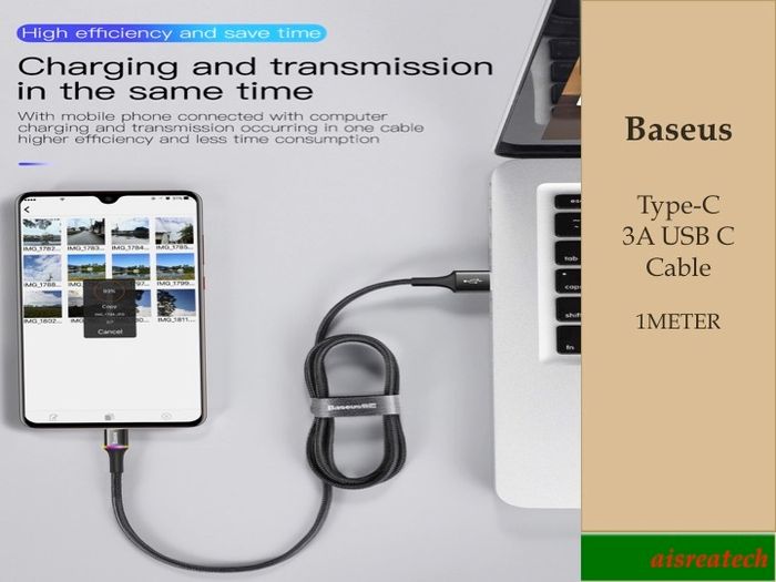 Baseus 3A Type-C USB-C cable Nylon Braided charging cable For Samsung Huawei