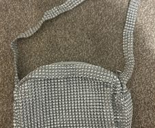 Silver glitter bag