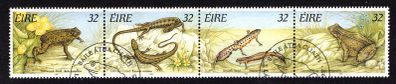 1995 Ireland Fauna & Flora: Reptiles and Amphibians Se-tenant Stamps Fine Used