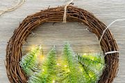 Battery Powered Woodland Tree Light Up Wreath
